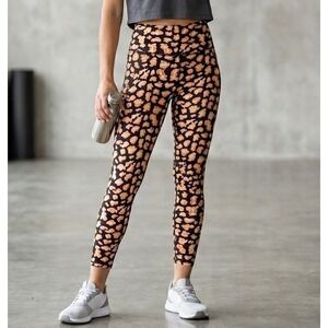 Betsey Johnson Performance S Black Pearl Print High‎ Rise 7/8 Leggings